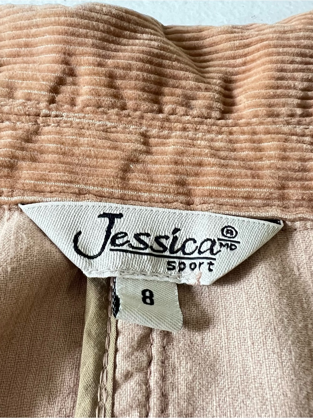 Jessica Corduroy Blazer Jacket Size 8 Tan Brown Vintage 90's Casual Blazer - Picture 4 of 12